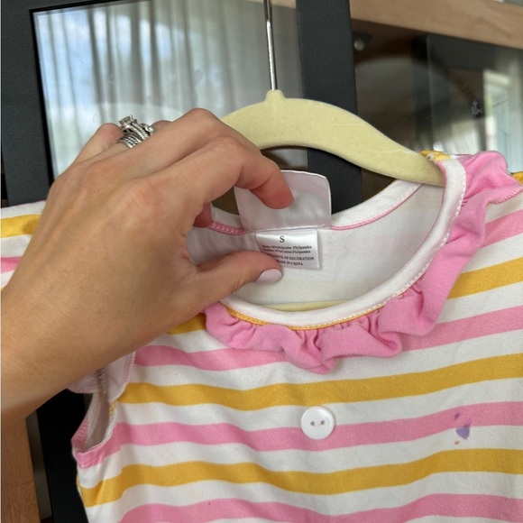 Back to school pencil dress toddler girl ruffles stripes play craft swing - Picture 4 of 6